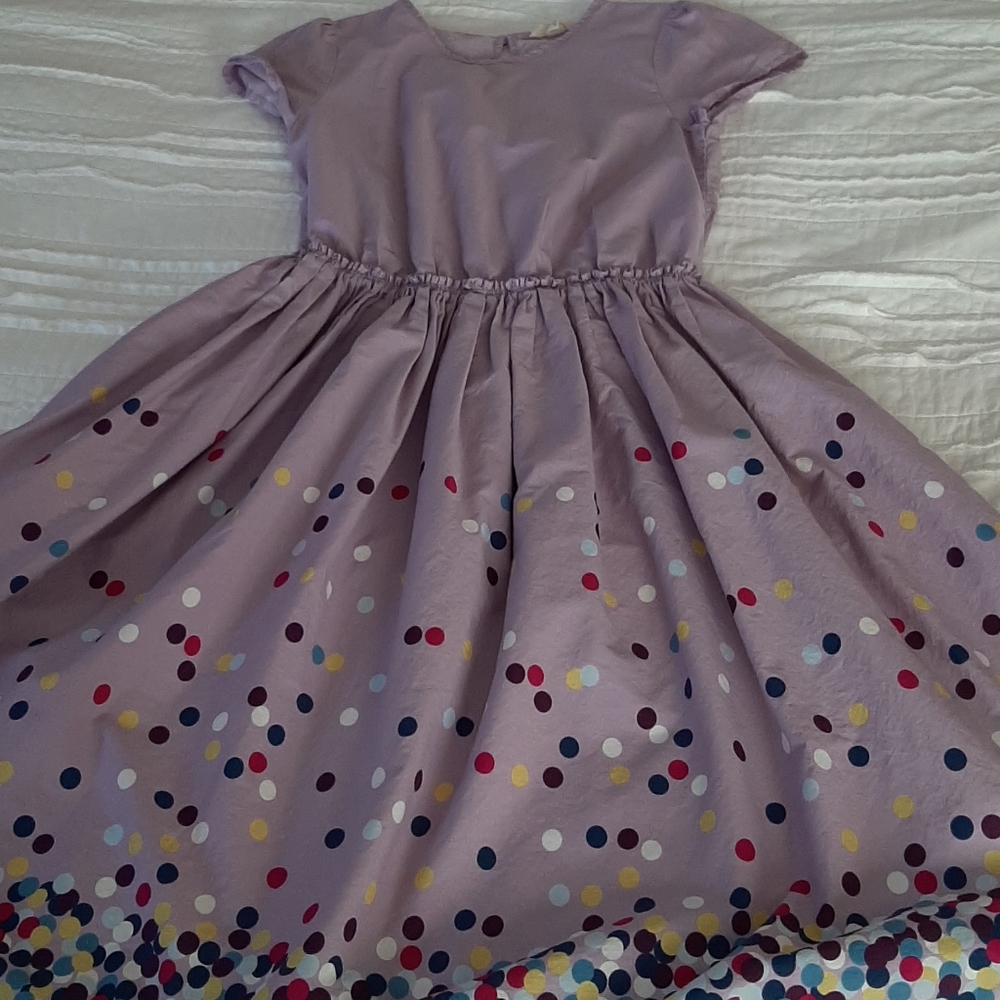 Lavender Lands' end polka dot cotton dress